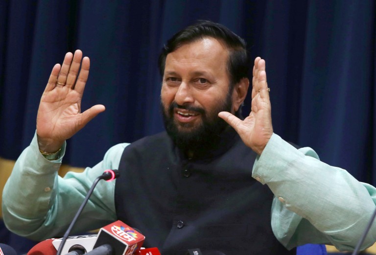 Prakash Javadekar at press conference