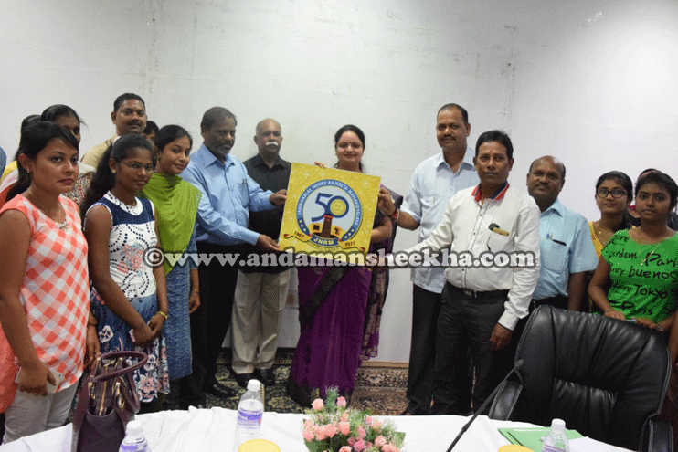 Launch of JNRM Golden Jubilee Logo - ANDAMAN SHEEKHA